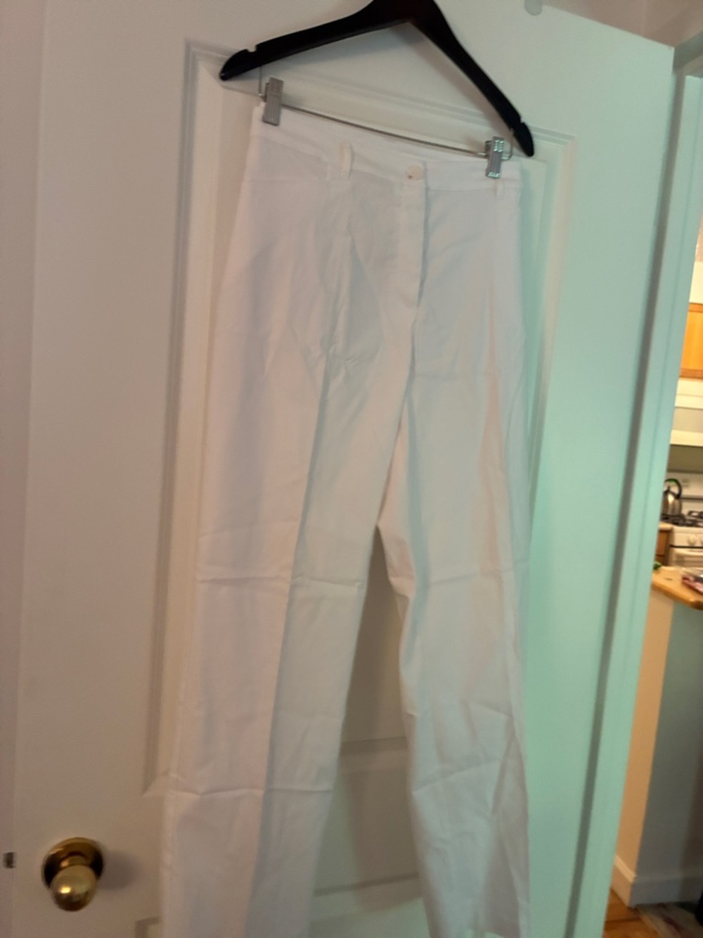 Ashley Stewart White Boot Cut Pants